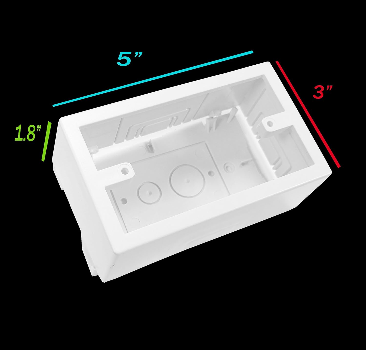 Electriduct 500 Series Raceway Accessory Single Junction Box (White)