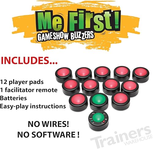 Miniatura 4 de Trainers Warehouse Zumbadores inalámbricos para juegos Me First v.3, ideales para la formación de equipos y fines educativos