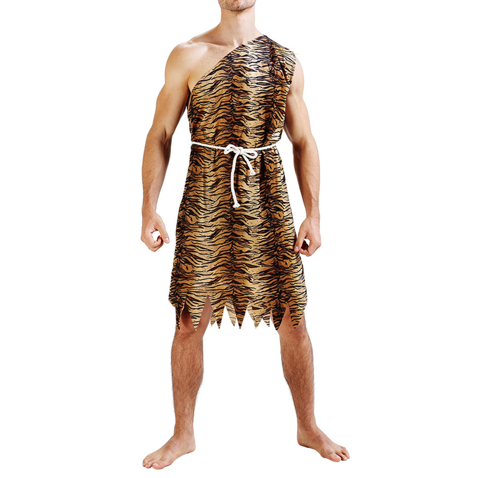 Halloween Caveman Costume for Adult Leopard Jumpsuit with Belt or Leopard Top with Mini Skirt Jungle Cosplay Costume