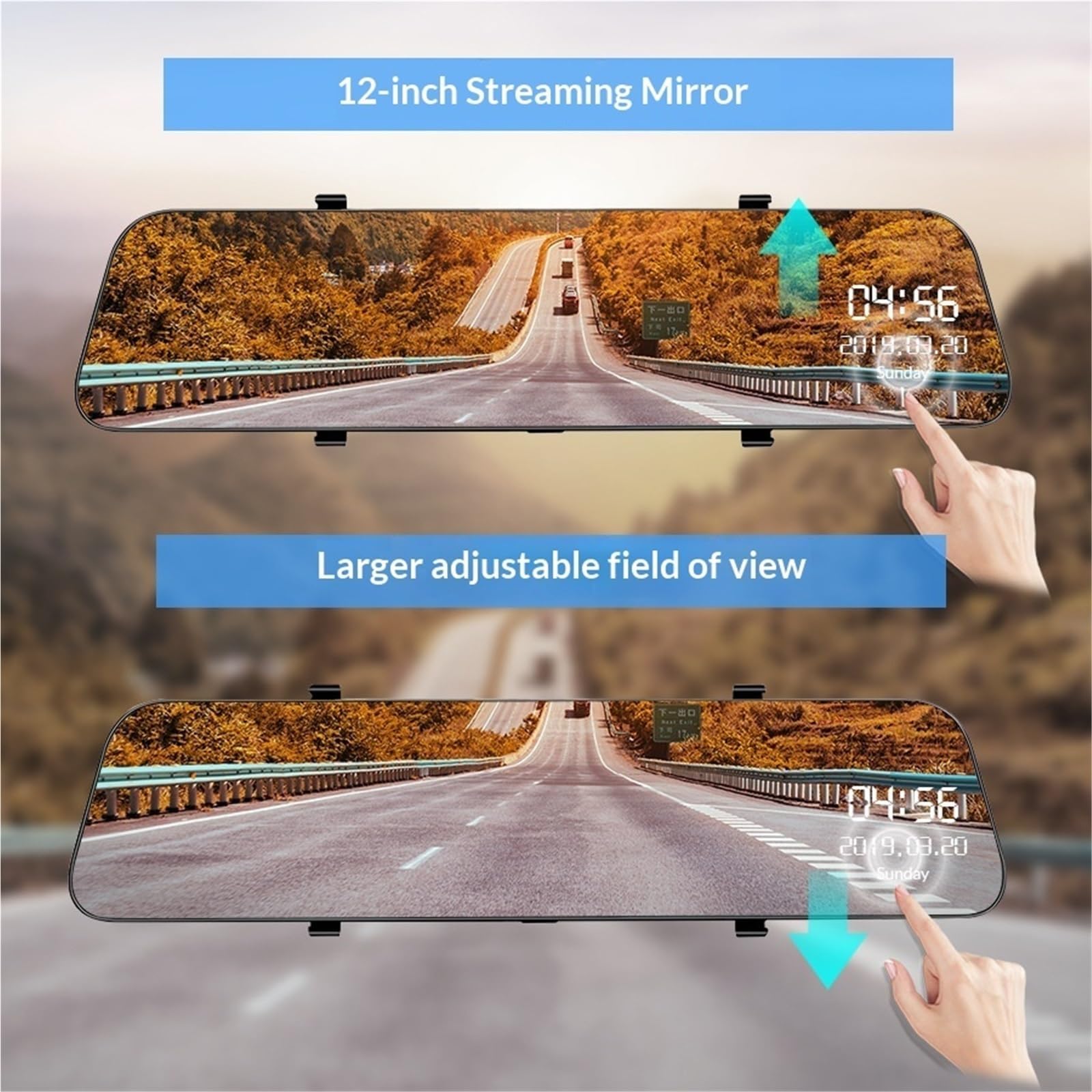 Registratore di Guida per Honda Civic 2022-2025 | specchietto dashcam touch screen, telecamera anteriore posteriore doppia lente, sorveglianza parcheggio continua