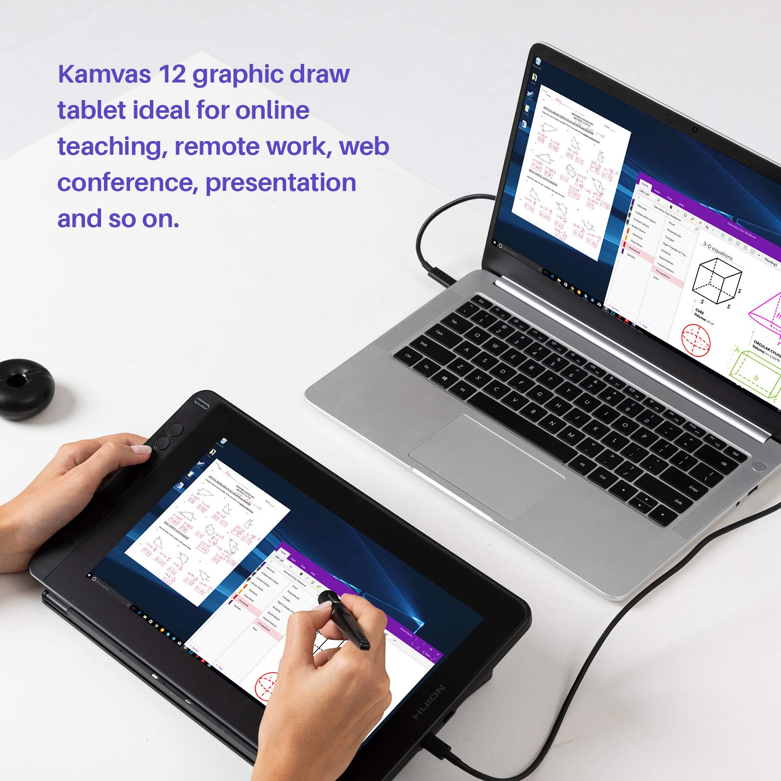 2021 HUION Kamvas 12 Graphics Drawing Tablet with FullLaminated Screen