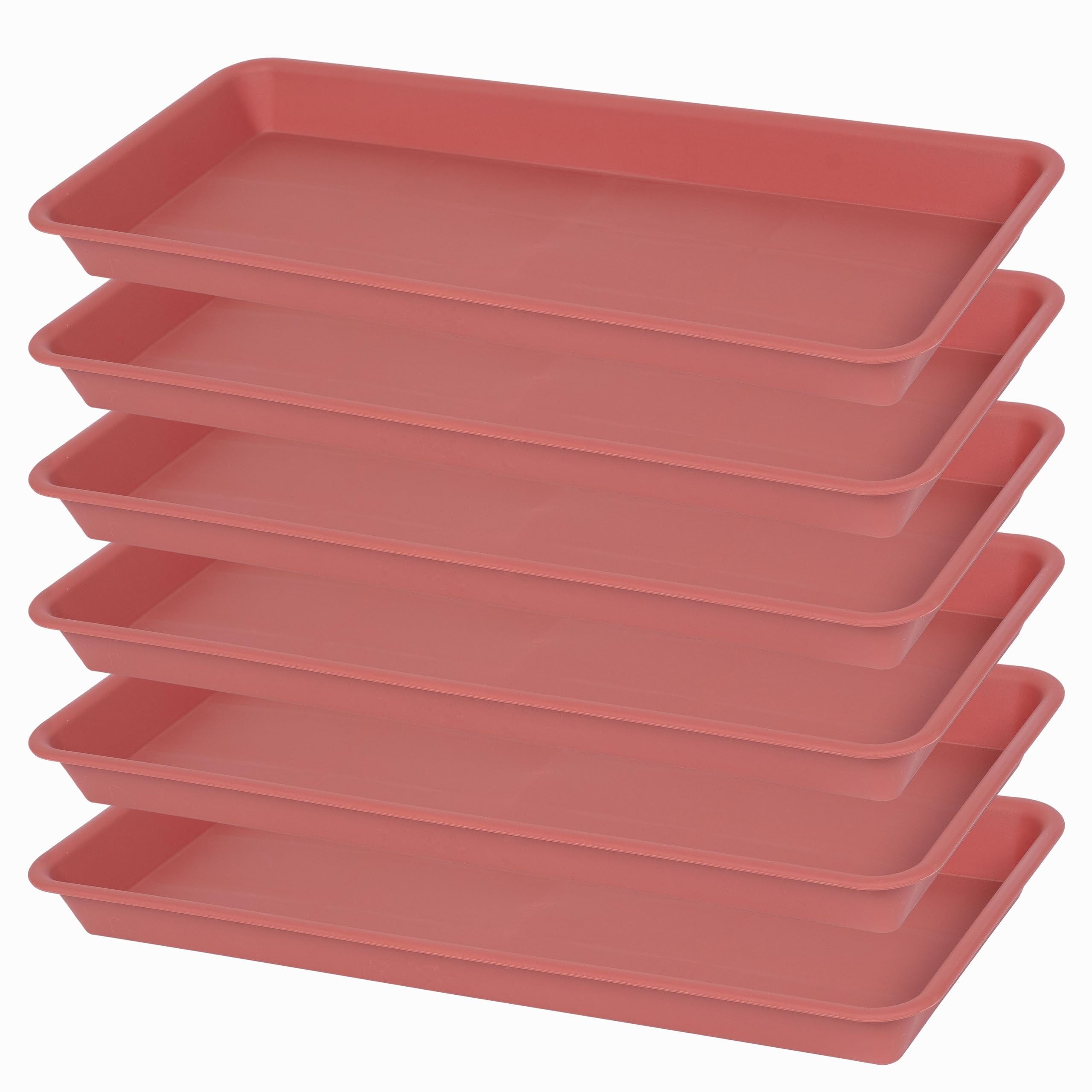 VUWEZ Rectangle Plant Tray, Plant Drip Tray, Plant Pot Saucers, Plant Germination Trays, Plant Saucers — image 1