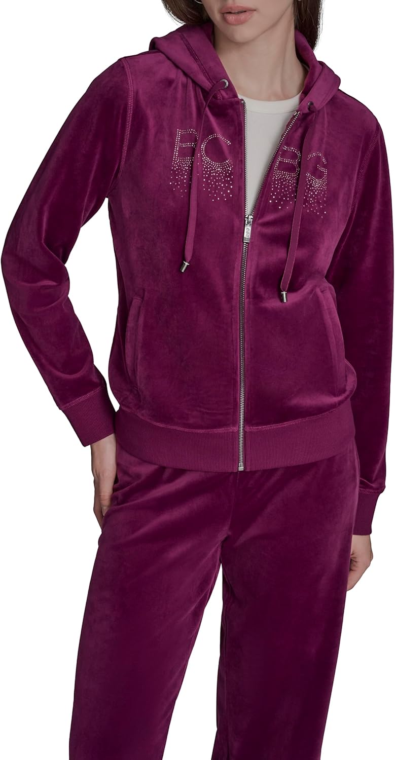 BCBGeneration Women's Embossed Hoodie Jacket