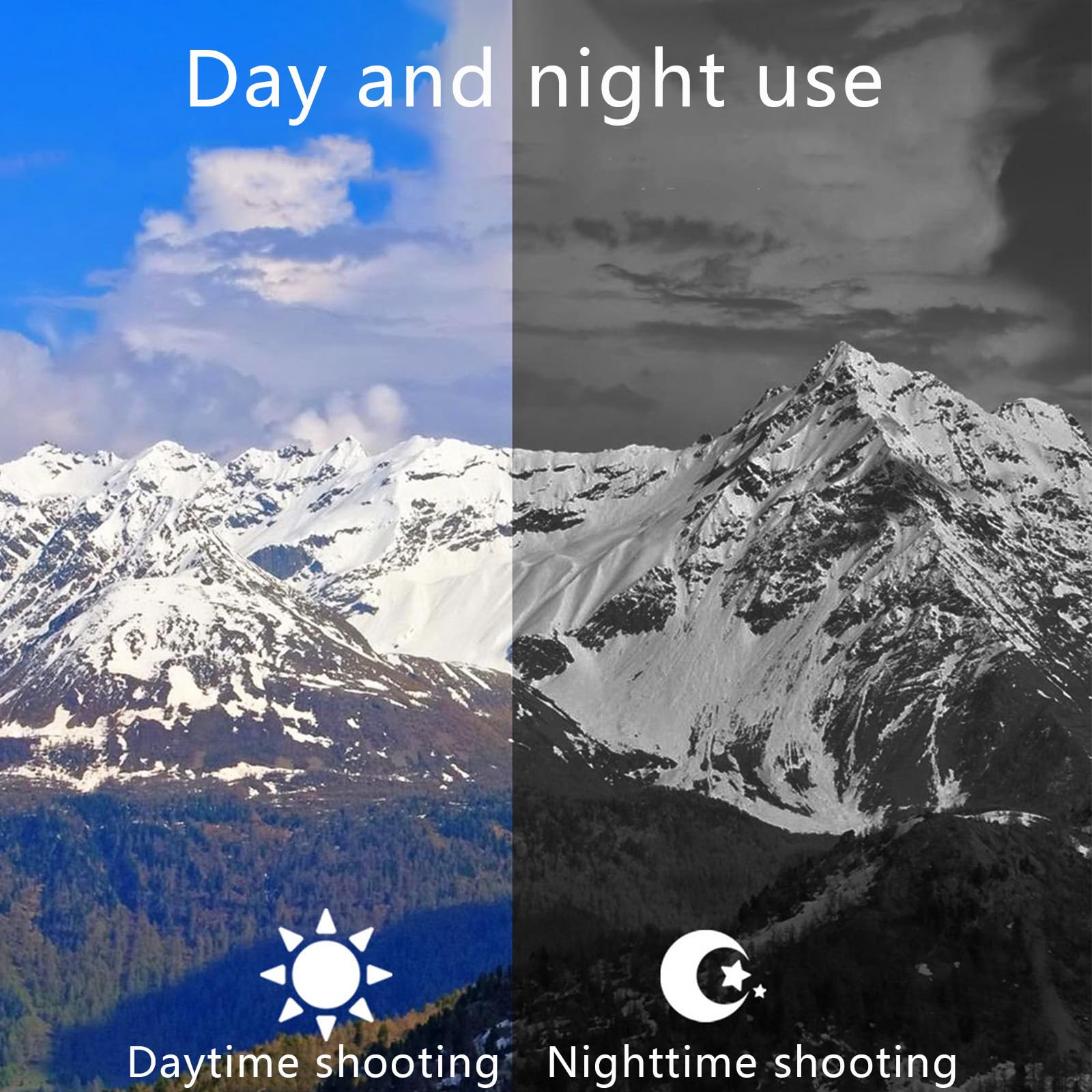 7 Niveles Dispositivo de visión Nocturna infrarroja Gafas Cámara De Visión Nocturna Digital 4K, Telescopio Monocular Potente 1080P 5X Zoom Digital día Noche Foto Video telescopio Monocular Equipo