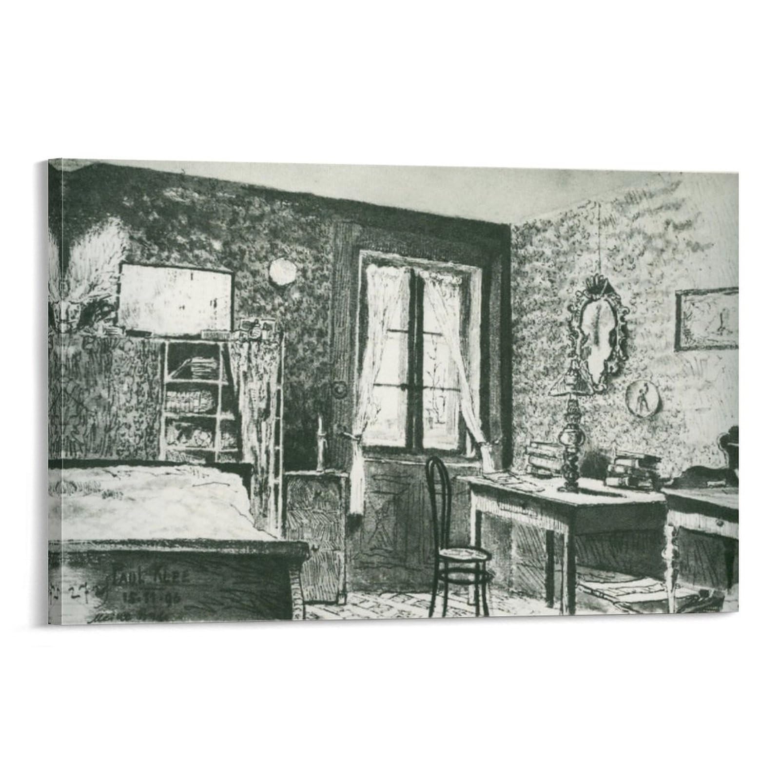 Amazon.co.jp: Paul Kleeパウル・クレー絵画作品『私の部屋』墨絵絵画