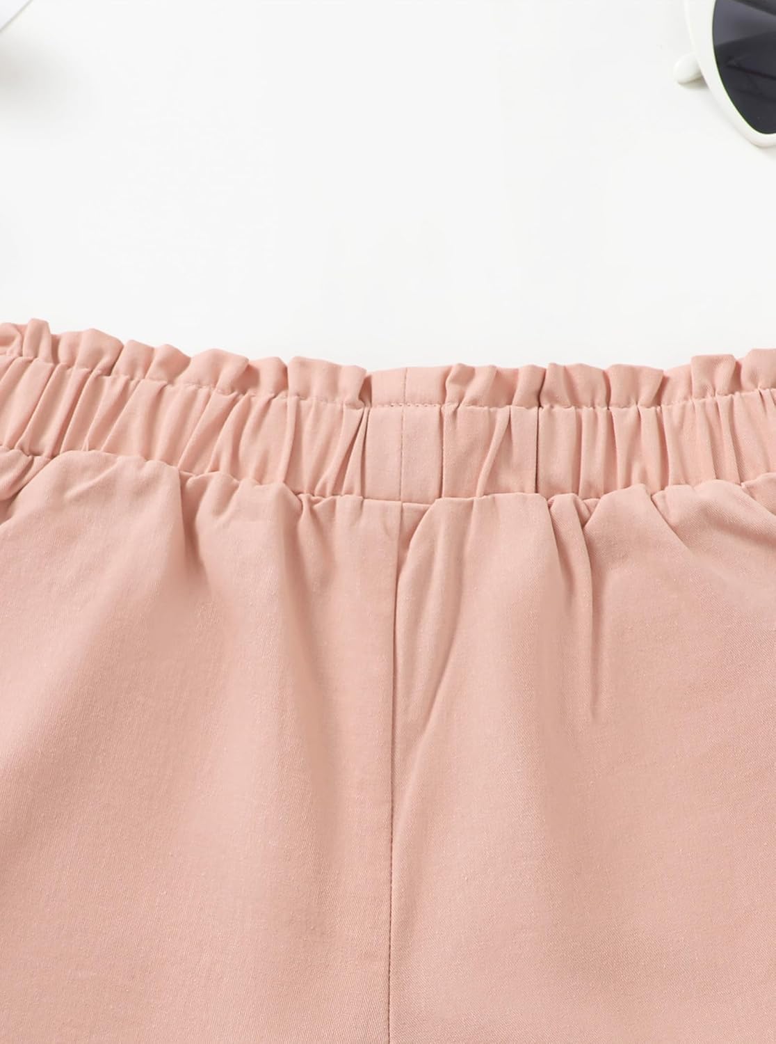 Girls Shorts Bow Tie Paperbag Elastic High Waist Casual Summer Wide Leg Shorts with Pockets - Image 6