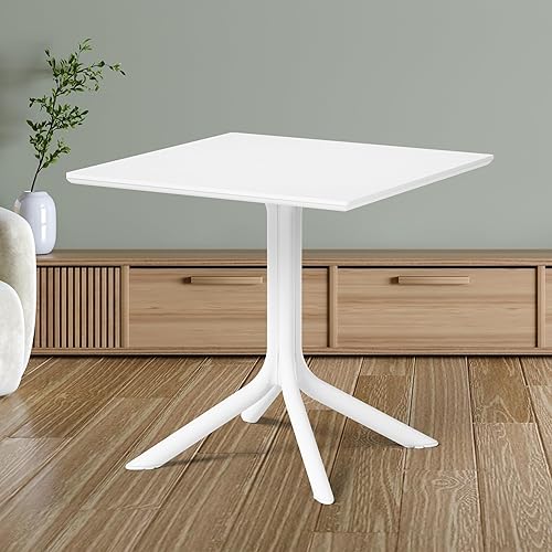 Patio Dining Table for 4, Square PP Patio Table, 4-Person