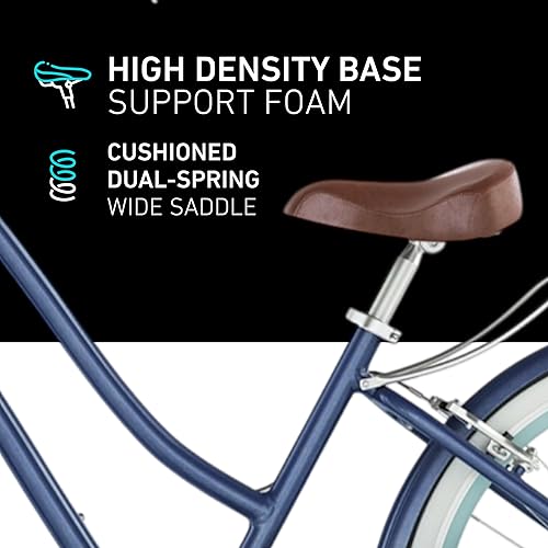 Miniatura 4 de sixthreezero EVRYjourney Bicicleta Cruiser de Playa para Mujeres, Bicicleta Híbrida de Turismo con Cuadro de Paso Bajo