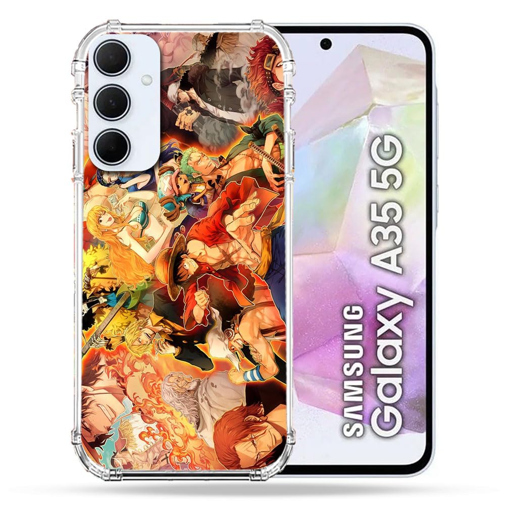 Cokitec Reinforced Case for Samsung Galaxy A35 5G Manga One Piece Nakama
