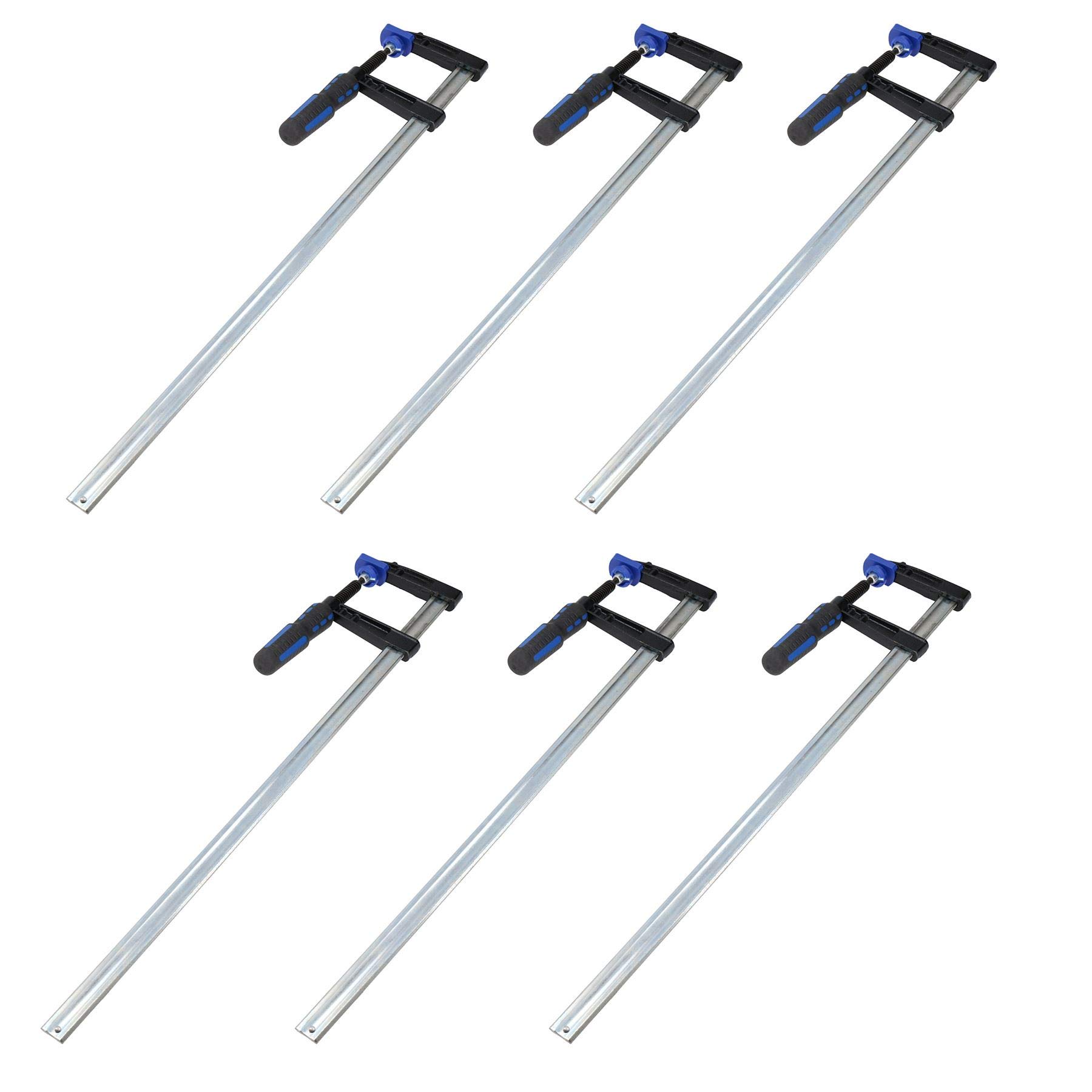 Ab Tools Sliding F Clamp Bar Profile Clamp Holder Fastener Fastening 600Mm X 80Mm 6Pc