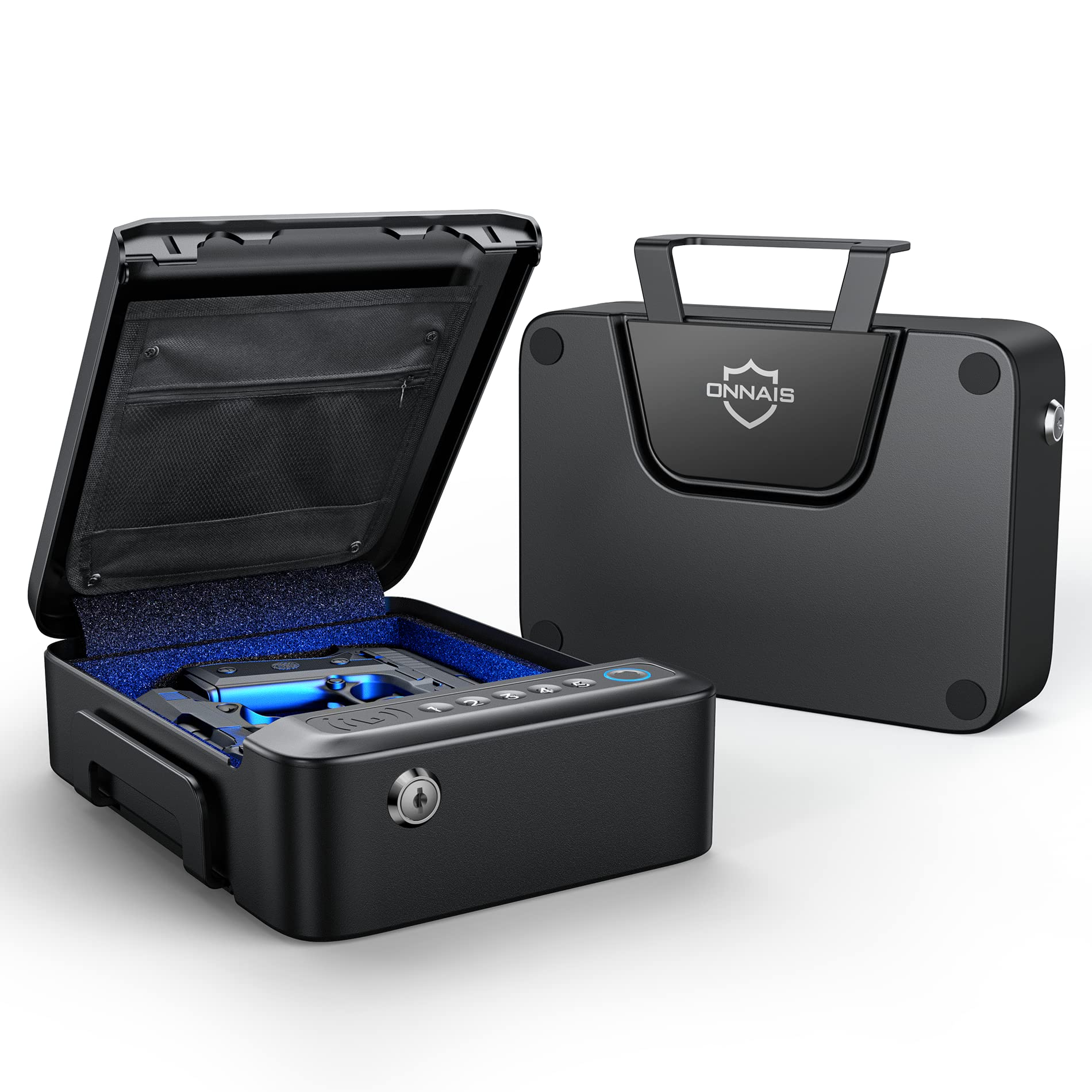 Buy ONNAIS Gun Safe Portable Gun Safes for Pistols, Biometric Car Gun