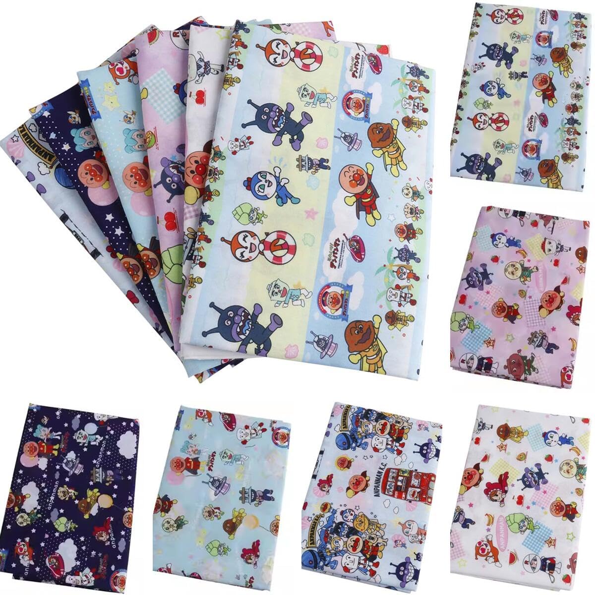 アンパンマン柄 生地 ハギレ