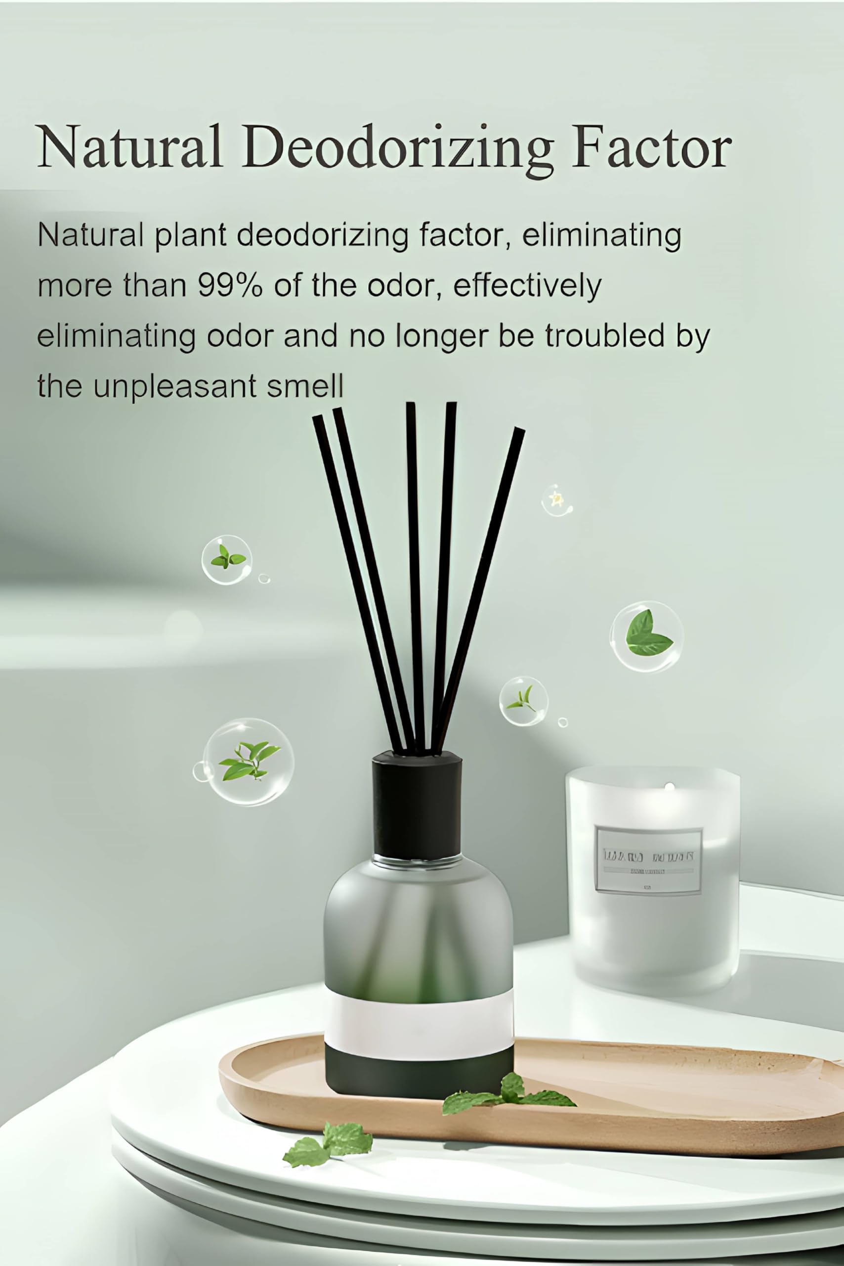 Schilf Duftspender, 120 ml, langlebiger Raumduft Diffuser für Schlafzimmer, Badezimmer, Büro mit 5 Schilf, Lufterfrischer Spa Entspannung, Aromatherapie, Geschenk
