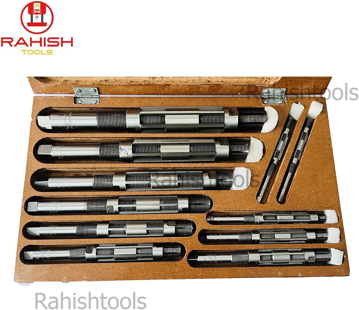 Adjustable Hand Reamer Tool H4 to H14 Sizes - 15/32" to 1-1/2” Reaming Tool for Precise Hole Finishing with 6 Carbon Steel Blades - Hand Tools Reamers for Metal & Wood - 11.90mm - 38.10mm