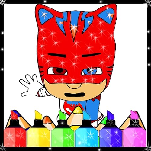 Glitter Coloring Book Cartoon masks