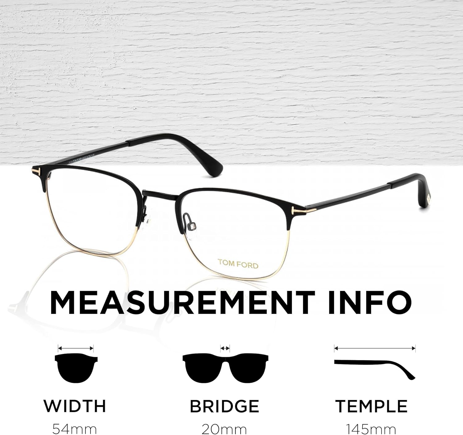 Tom Ford FT5453 Square Shape Eyeglass Frame With Luxury Eyewear Kit - Image 5