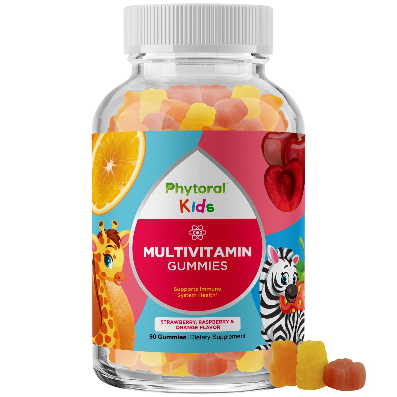 Phytoral Kids Vitamins Gummy Multivitamin Chewable - Kids Gummy Vitamins for Mood Support Natural Energy Boost and Immune Support for - Immune Gummies
