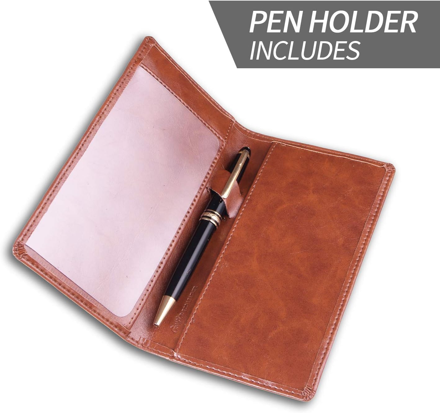 Leather Checkbook Cover for Men Women RFID Blocking by GNEGNI
