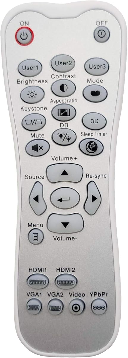 BR-3003B Projector Remote Control Replacement | [INTECHING Make] For use with Optoma GT1080Darbee, GT1080, HD141X, HD142X, HD143X, HD144X, HD26BR, HD27, HD27HDR, HD28DSE
