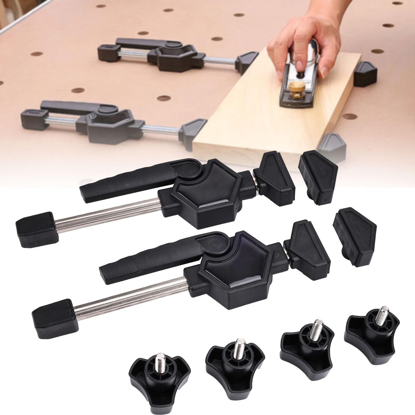 Singring Clamping Elements Workbench Dog Holes Clamp Adjustable Screw Clamp For Woodworking Fixed Hold (19mm)