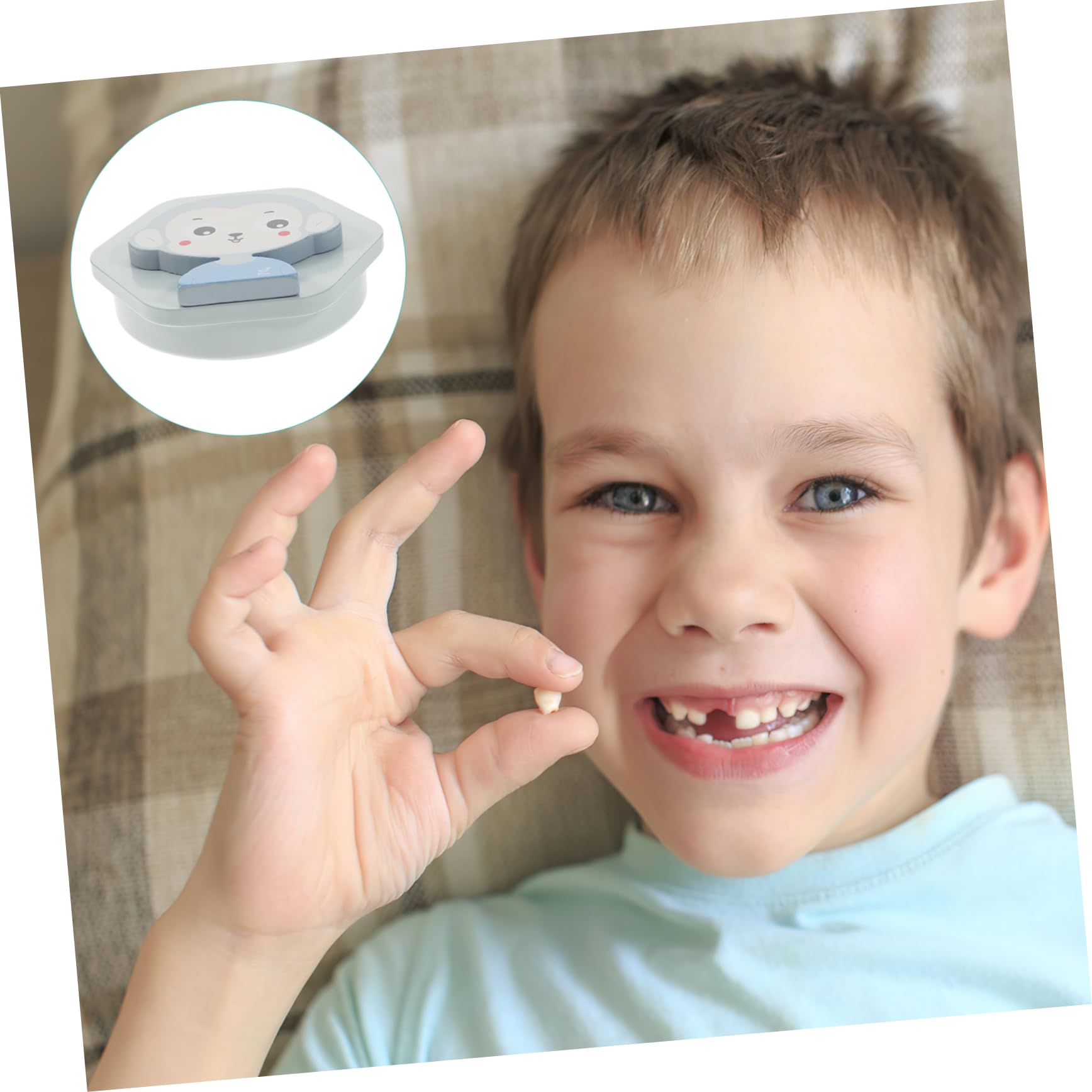 GOOHOCHY Deciduous Teeth Collection Baby Box Unique Shape Wooden Tooth Fairy Holder Boys and Girls Tooth Saver
