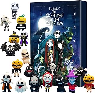 Halloween Advent Calendar | Halloween Countdown Advent Calendar 2023 | 24 Days Count Down To Halloween Horror Ornament Doll Toys | Halloween Nightmare Party Supplies for Boys Girls Kids Teens Gifts