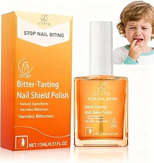 Nail Biting Treatment for Kids, Nail Biting Prevention,Thumb Sucking Deterrent, Bitter Nail Polish for kids & Adults,Quick Drying & Long lasting,Promote Healthy Nail Growth(0.5 fl oz)