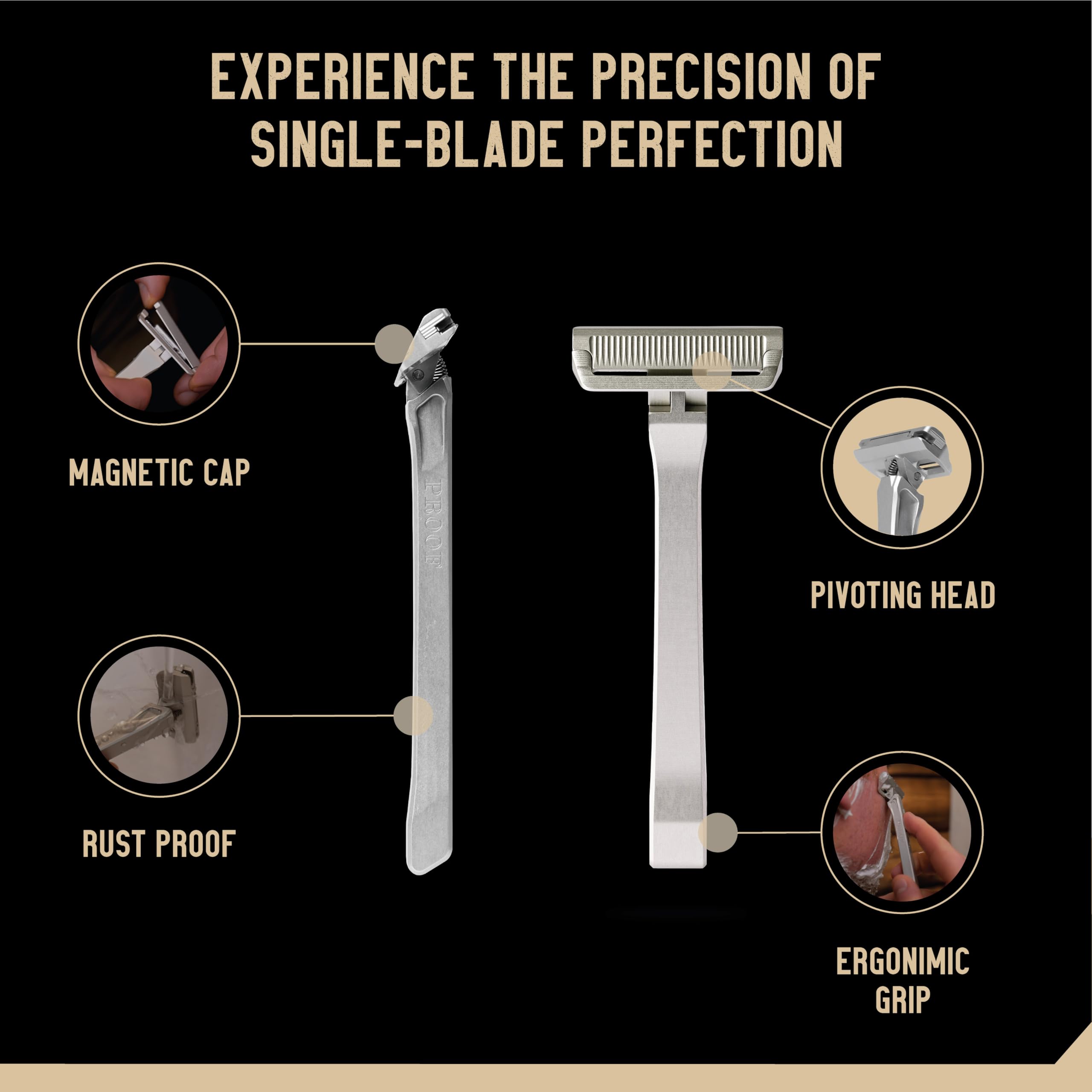 Amazon.com: Proof Benchmark 1.0 Single Blade Razor for Men