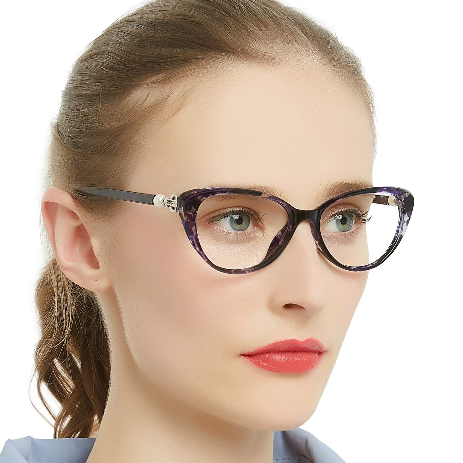 MARE AZZURO Progressive multifocal Blue Light Blocking Reading Glasses for Women Cateye