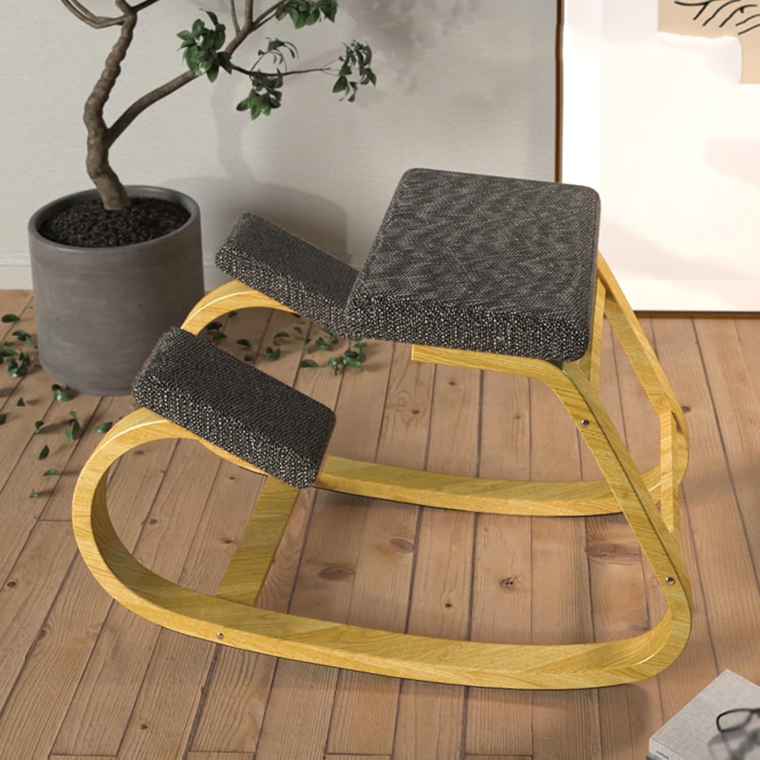 Ergonomic Kneeling Chairr,Kneeling Desk Chair,Orthopedic Correcting for Bad Backs Neck Pain,for Posture Leg Circulation(Color 1)