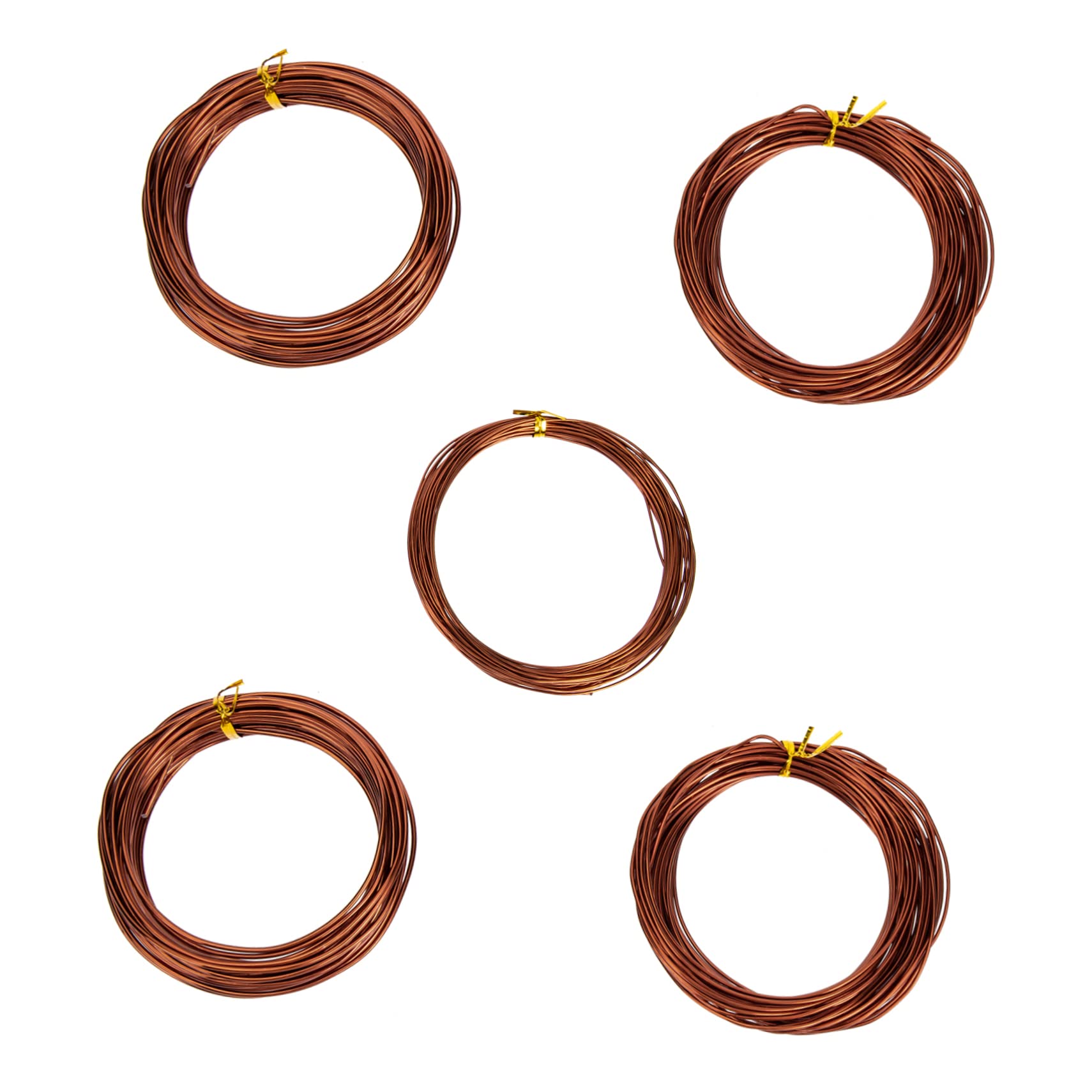 POPETPOP Aluminum Bonsai Wire Set 5 Rolls 1/1.5/2.0mm Perfect for Bonsai Tree Training Craft Projects