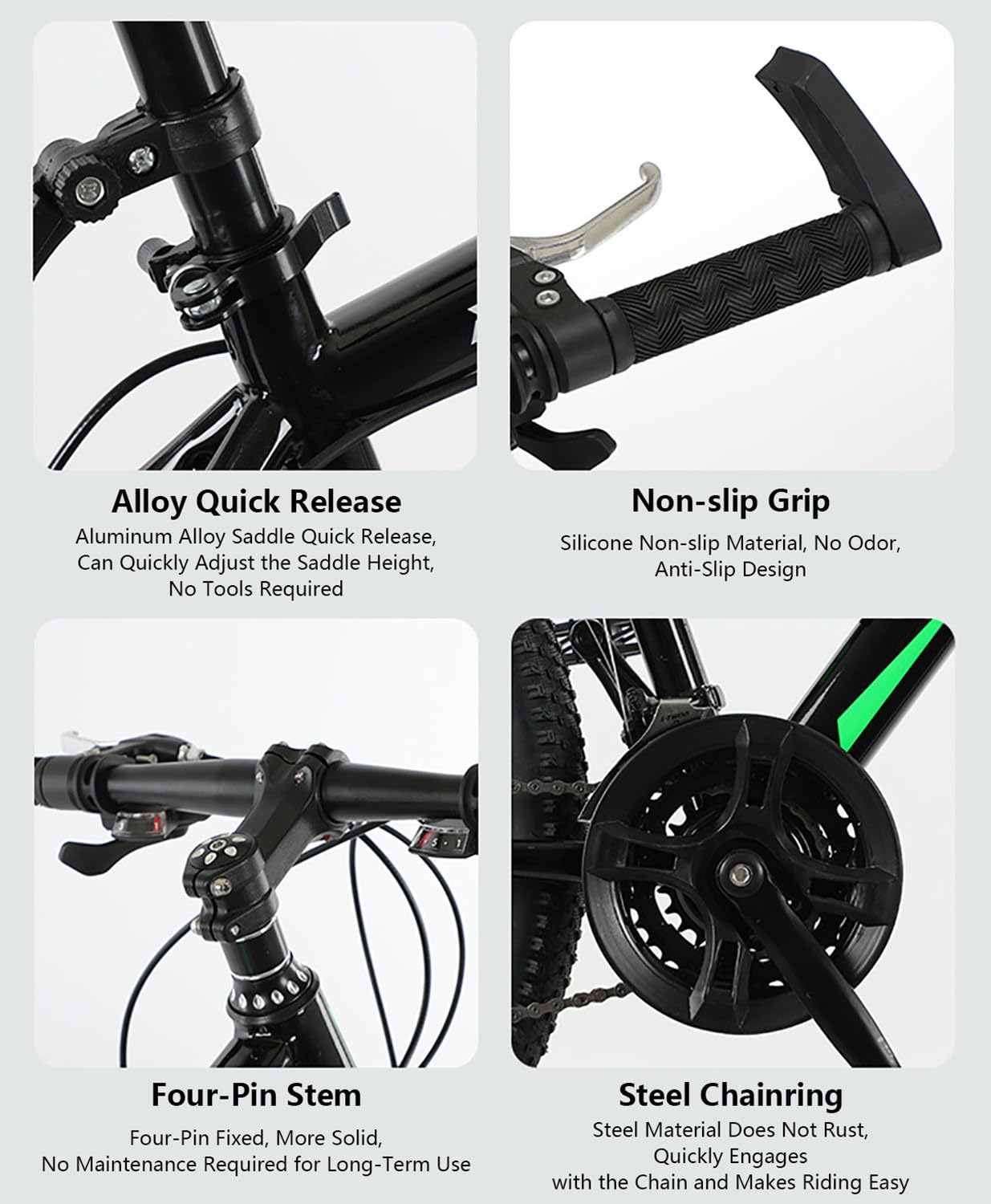 VTT de 24 et 26″, pour garçons, Filles, Femmes et Hommes, Frein à Disque, dérailleur à 21 Vitesses, Suspension complète