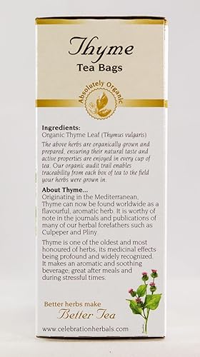 Miniatura 5 de Celebración+Hierbas+Orgánico+Tomillo+Té+Bolsas+24+Count