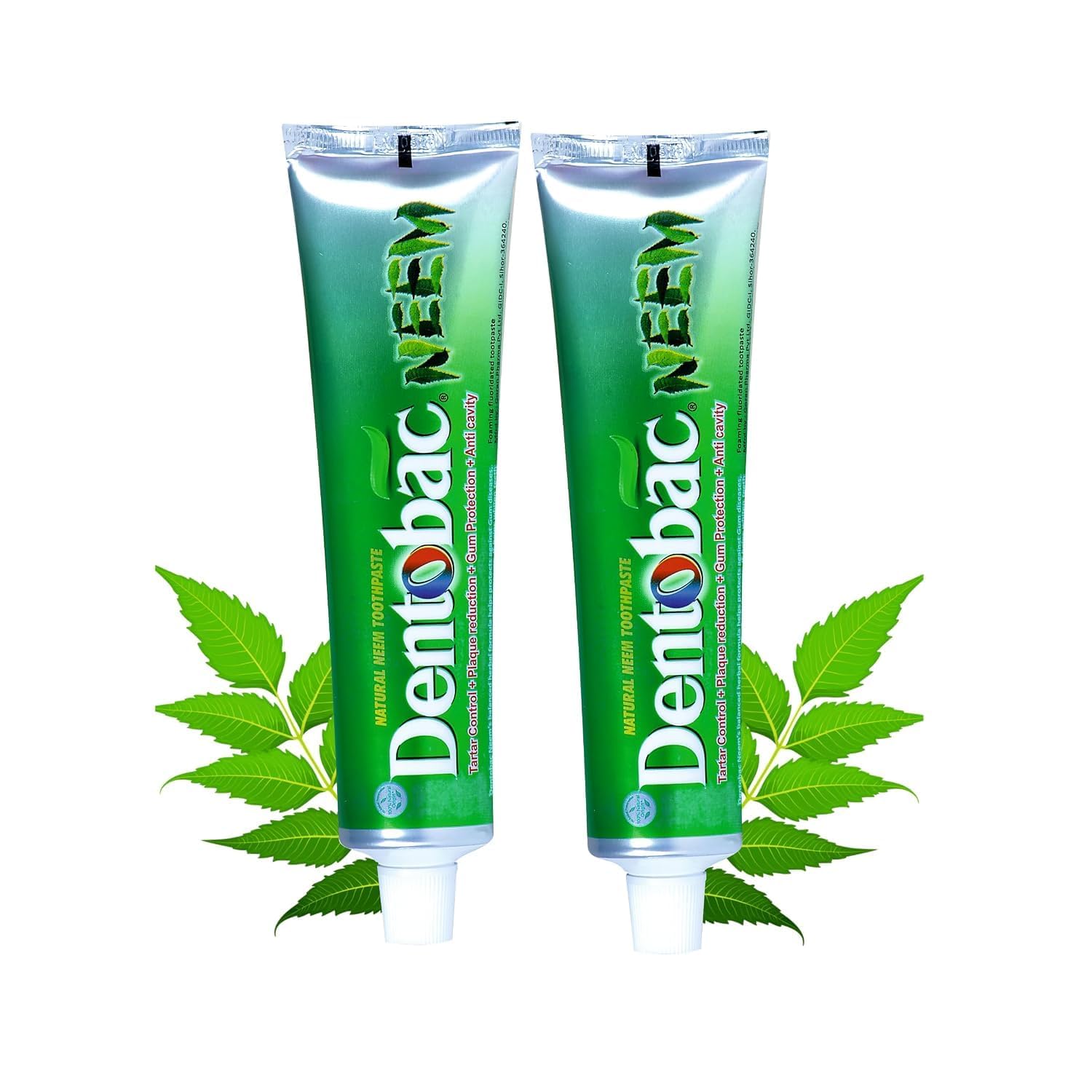 dentobac neem herbal toothpaste for everyday oral care, 100 g tube (pack of 2)