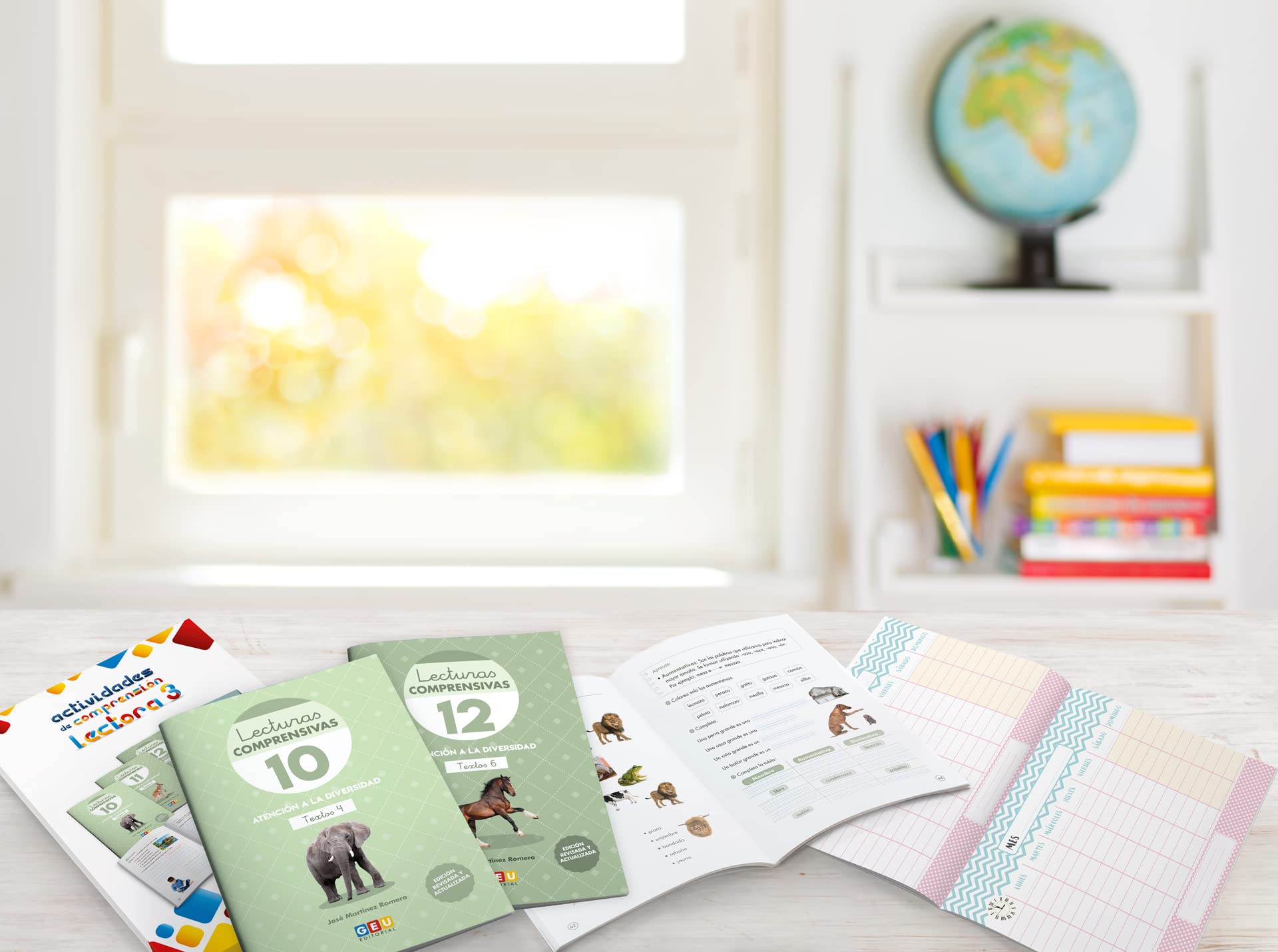 LECTURAS COMPRENSIVAS GEU | Comprensión Lectora 3 Primaria | Pack de Lecturas Comprensivas 10 11 y 12. Incluye Organizador Semanal