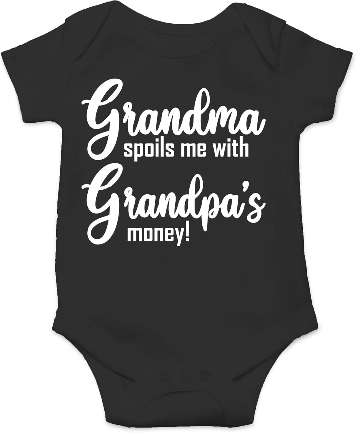 CBTwear Grandma Spoils Me With Grandpa’s Money Baby Bodysuit Cute Newborn Clothes Unisex Humor Romper CBTwear Grandma Spoils Me With Grandpa’s Money Baby Bodysuit Cute Newborn Clothes Unisex Humor Romper