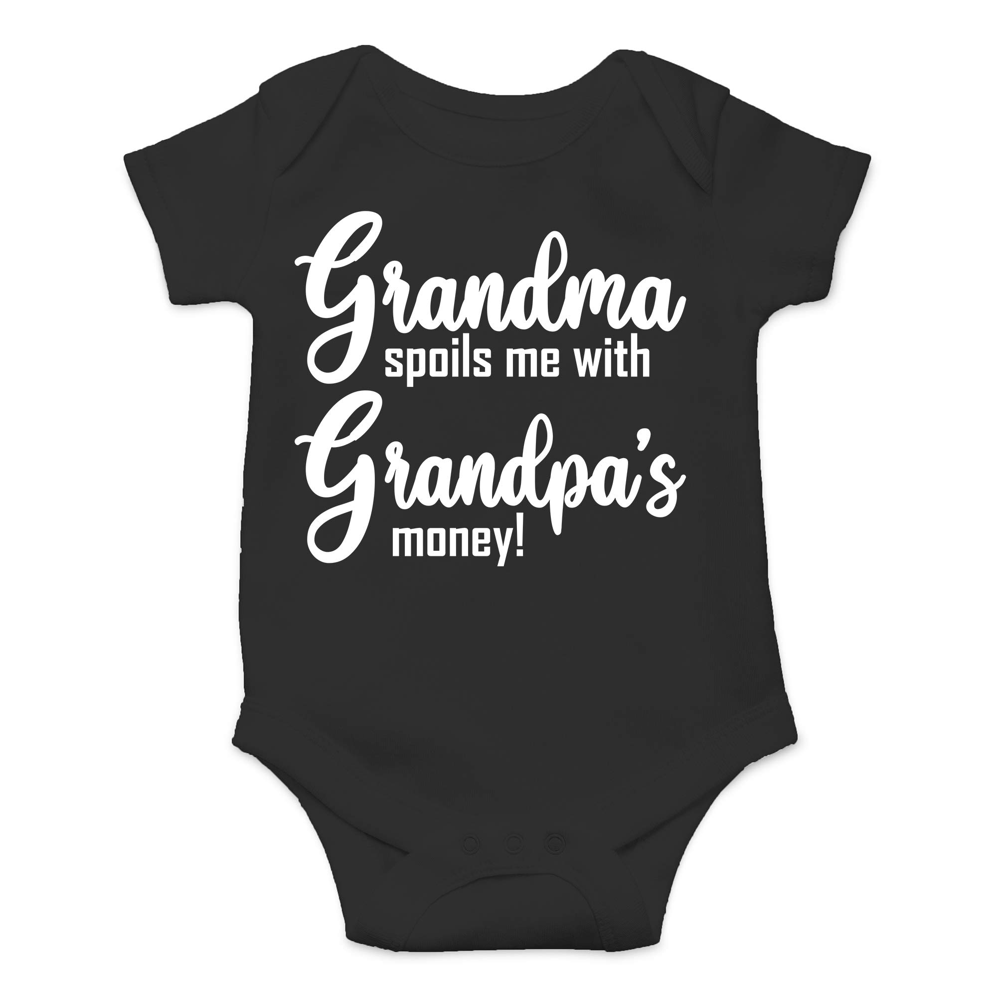 CBTwear Grandma Spoils Me With Grandpas Money Baby Bodysuit Cute Newborn Clothes Unisex Humor Romper