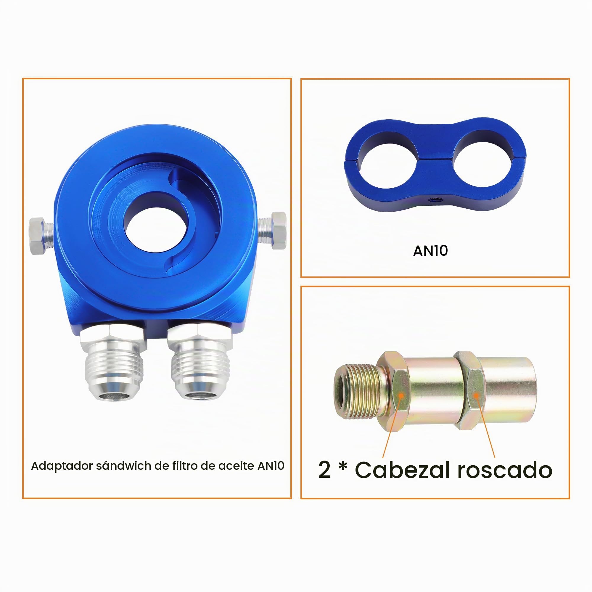 maXpeedingrods Kit enfriador de aceite de motor universal de 19 filas 10AN | AN10 Oil Cooler Kit