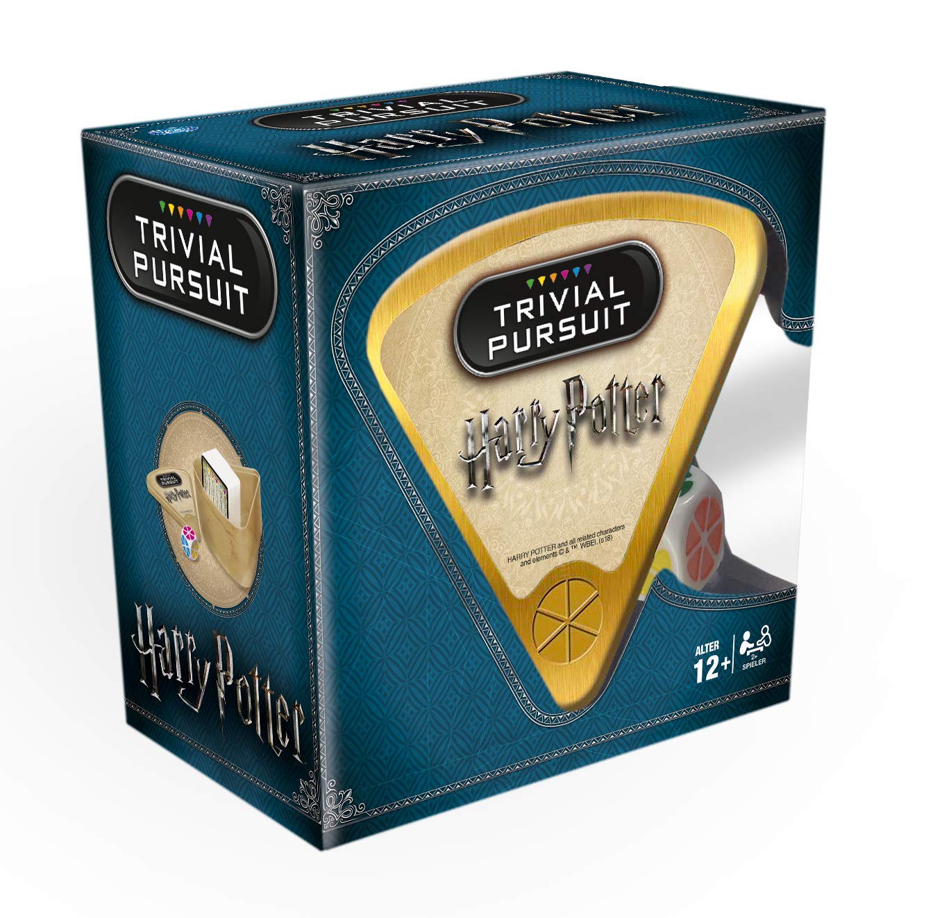 Winning Moves Trivial Pursuit Harry Potter (nuovo design), Lingua Tedesca, Quiz Classico, 100 Carte, 600 Domande, 12+ Anni