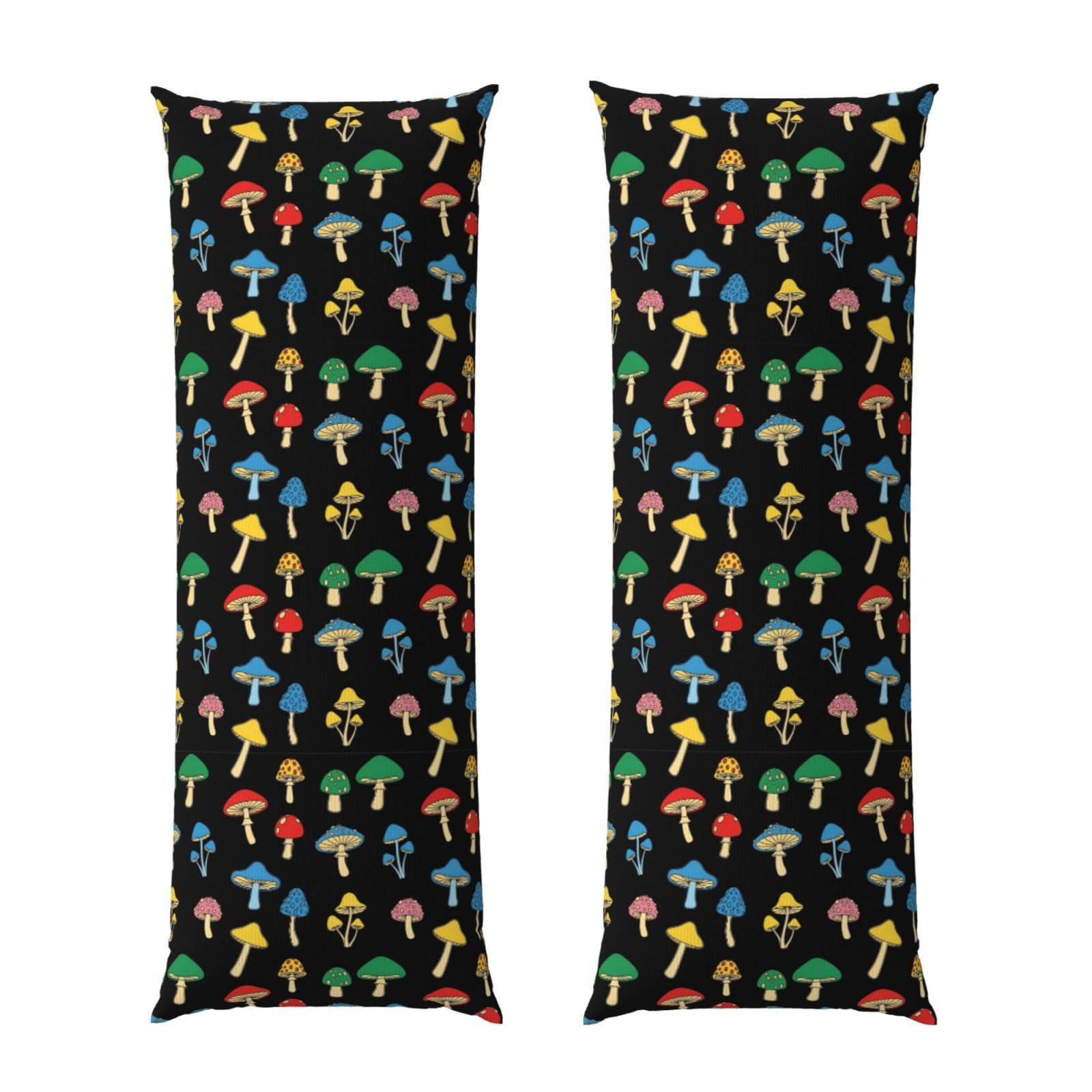 Long Pillowcase 20x54 Inch, Cute Mushrooms Ladies Funny Mushroom Butt, Ultra Soft Body Pillow Cover with Hidden Zipper, Wrinkle Resistant Fabric for Bed Couch Home Decoration