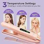 Sunmay Voga Cordless Hair Straightener and Curler 2 in 1, Mini Flat Iron Hair Straightener for Touching Up Short Thin Fine Hair, Portable Travel Curling Wand & Straightening Iron with USB Rechargeable
