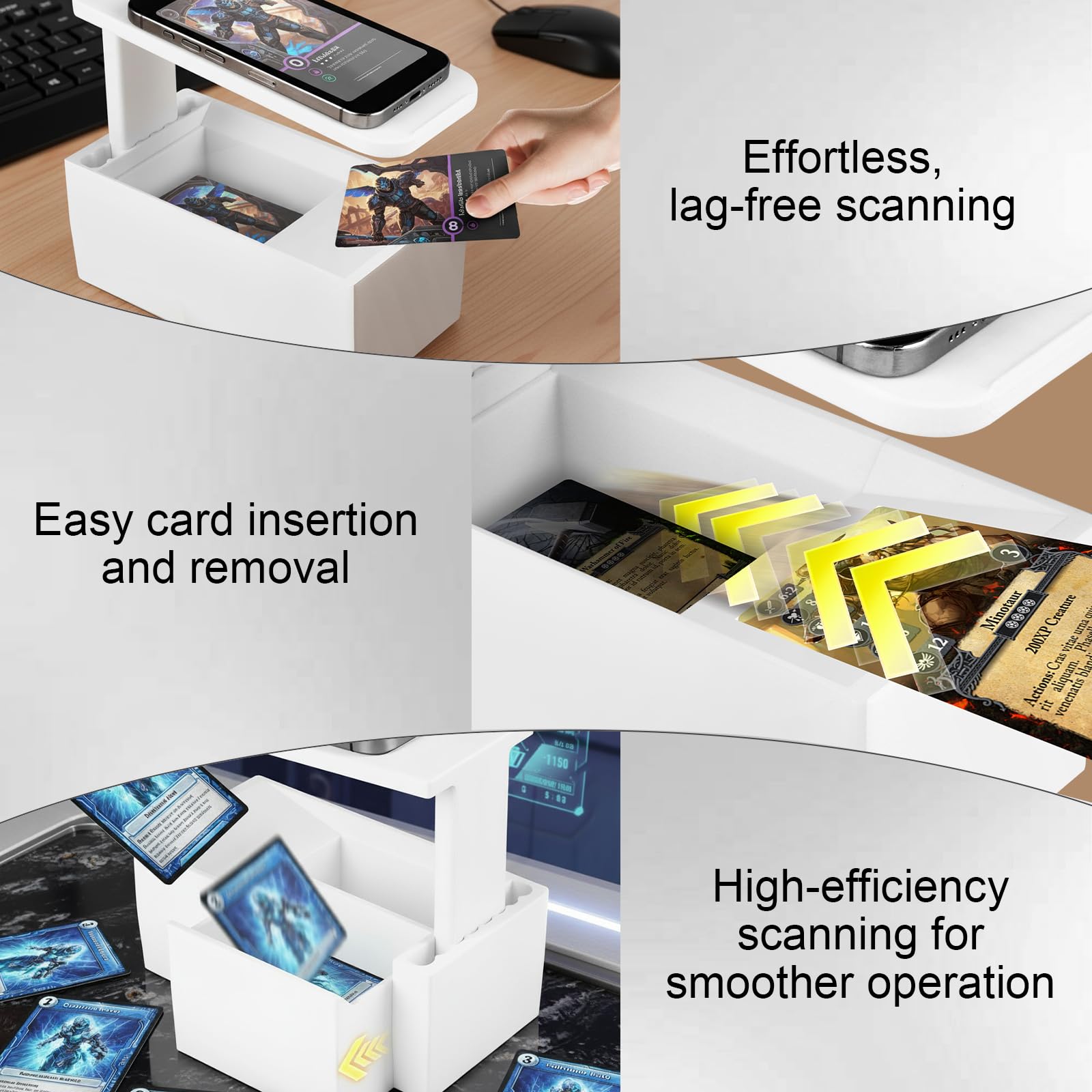 Scanbox pour Cartes MTG TCG, Support de Scanner de Cartes à Collectionner, Support de Scanner Portable Compatible avec ManaBox, Numérisation Rapide et Informations sur Les Prix des Cartes Magic