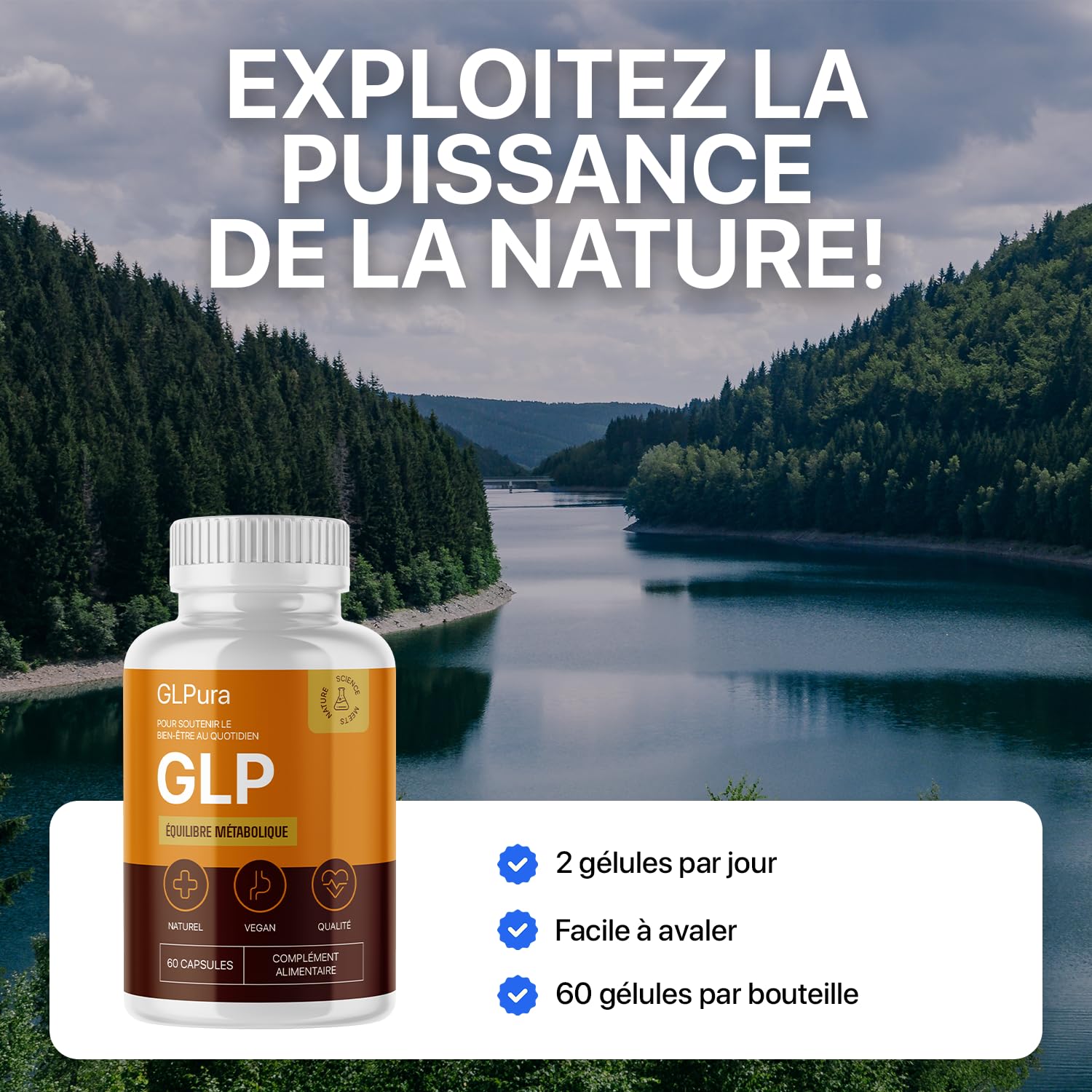 GLPura G&eacute;lules - Ingr&eacute;dients Naturels pour Hommes et Femmes - 60 Capsules  par Flacon (3) : Amazon.fr: Hygi&egrave;ne et Sant&eacute;