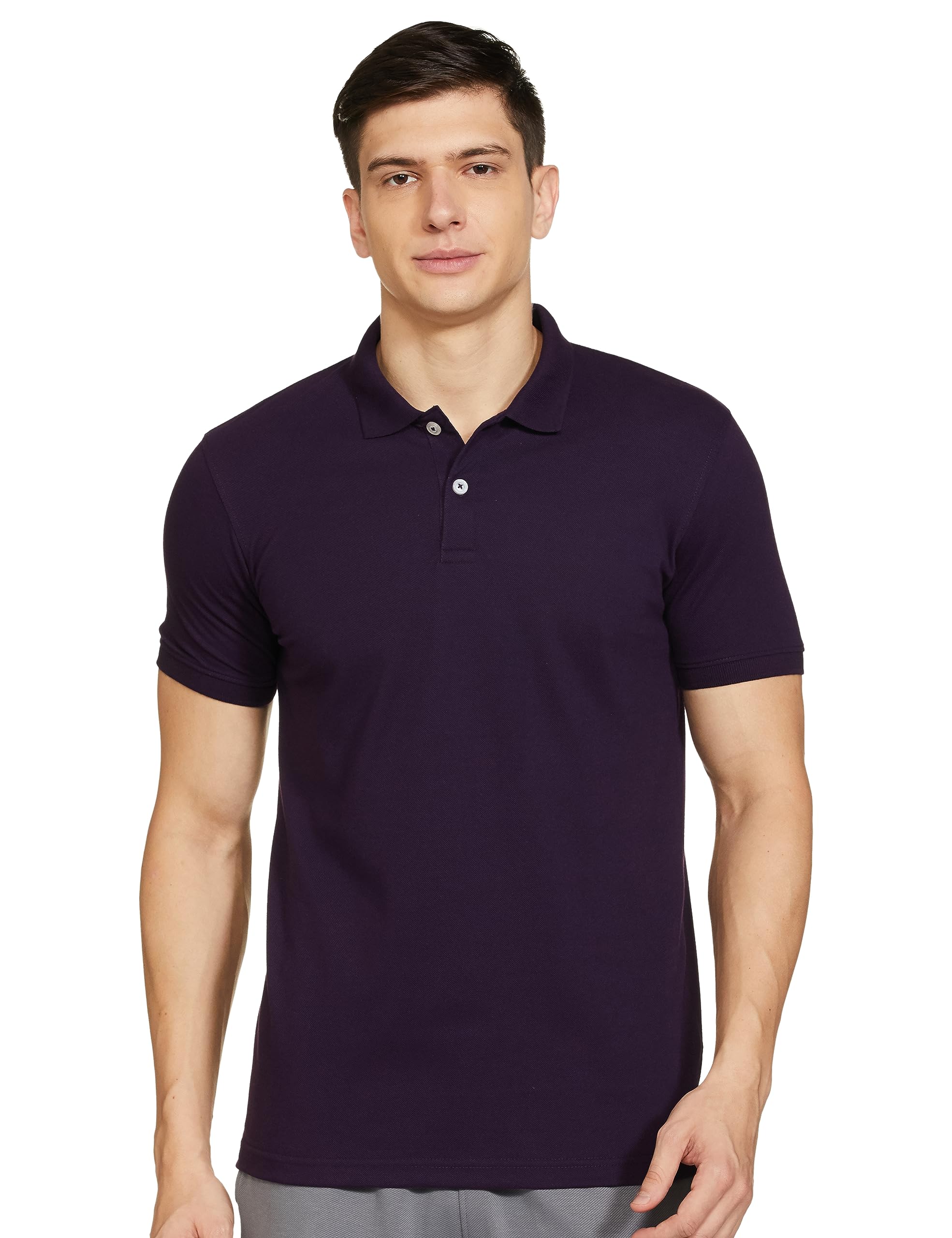 Men's Half Sleeves Relaxed Fit Polo Neck T-Shirt