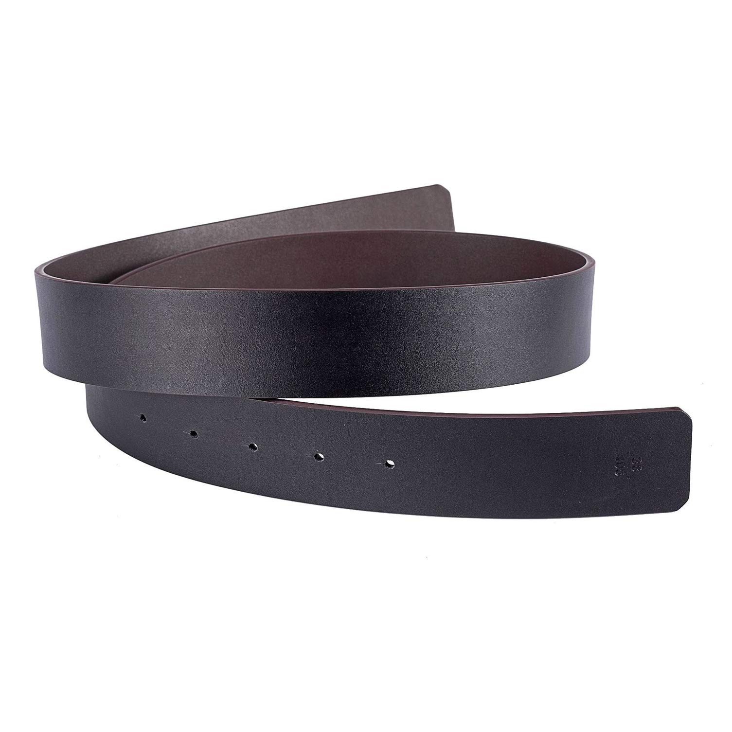 Vatee's Cinturones reversibles de piel auténtica sin hebilla para hombre, correa de repuesto de 3,40 cm/3,8 cm/4,1 cm de ancho