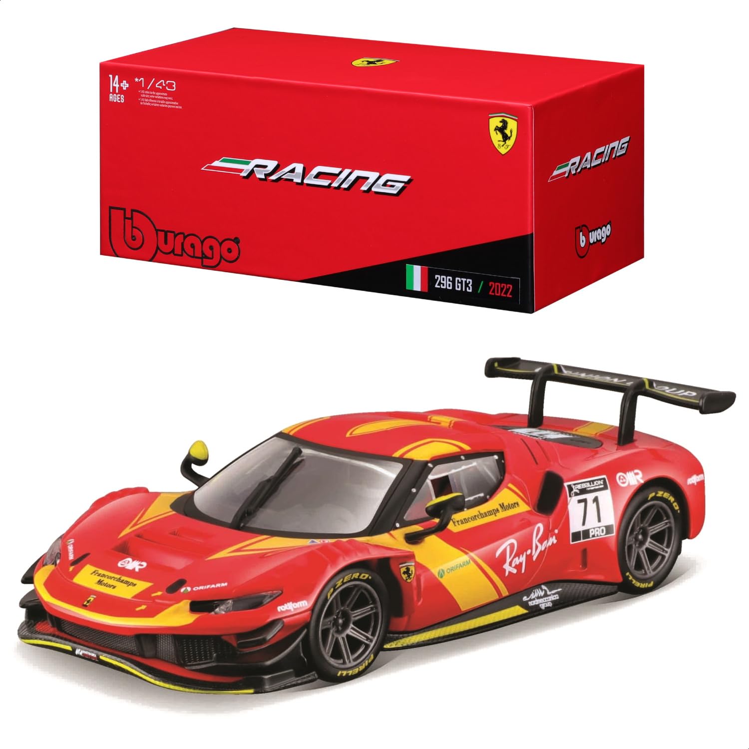 ミニカー 1/43 PONOS FERRARI 296 ミニカー 1/43 PONOS FERRARI 296 1/43 PONOS FERRARI 296 No.45