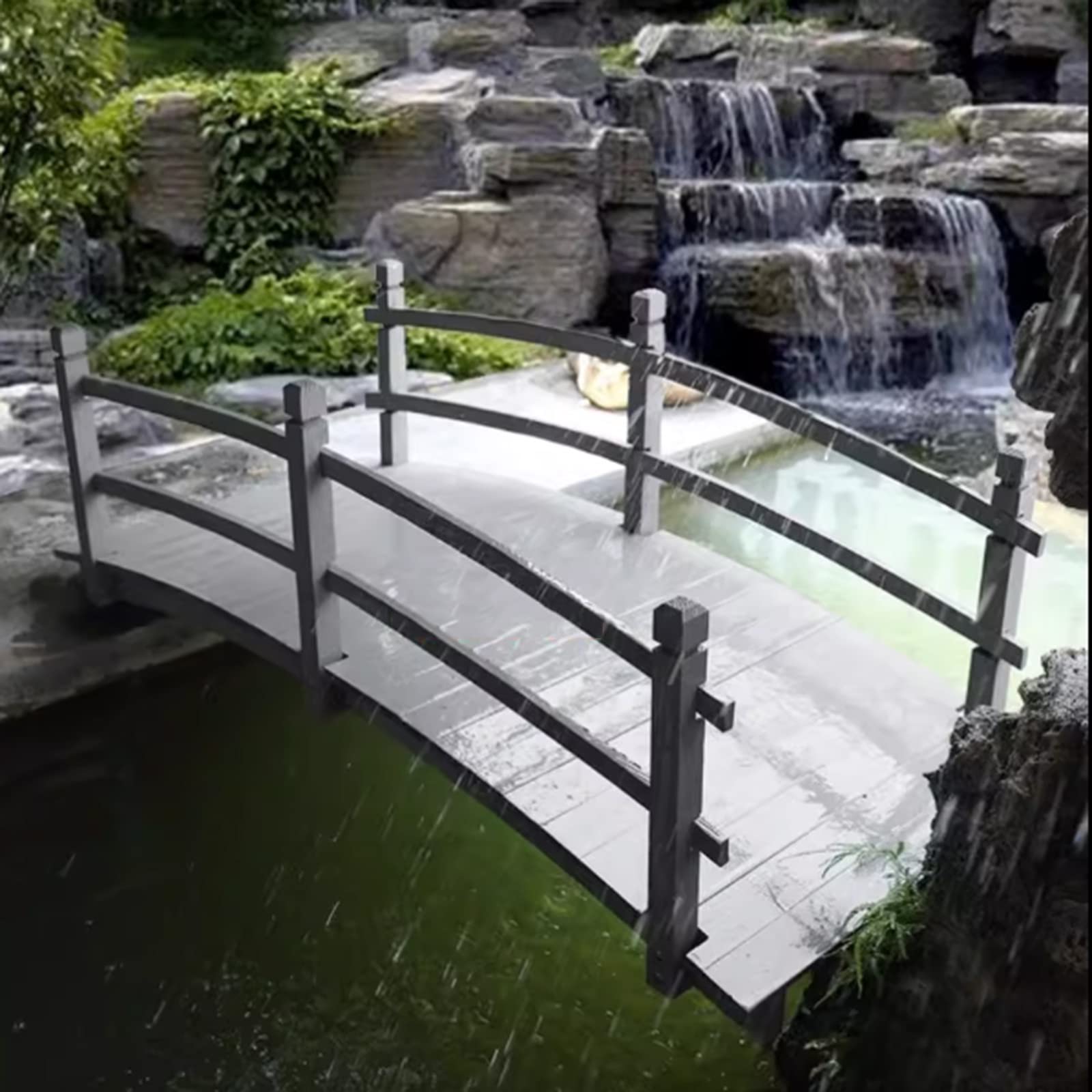 RELAX4LIFE Holzbrücke Mit Gelänr, Gartenbrücke | Produktbild-Vorschau 9