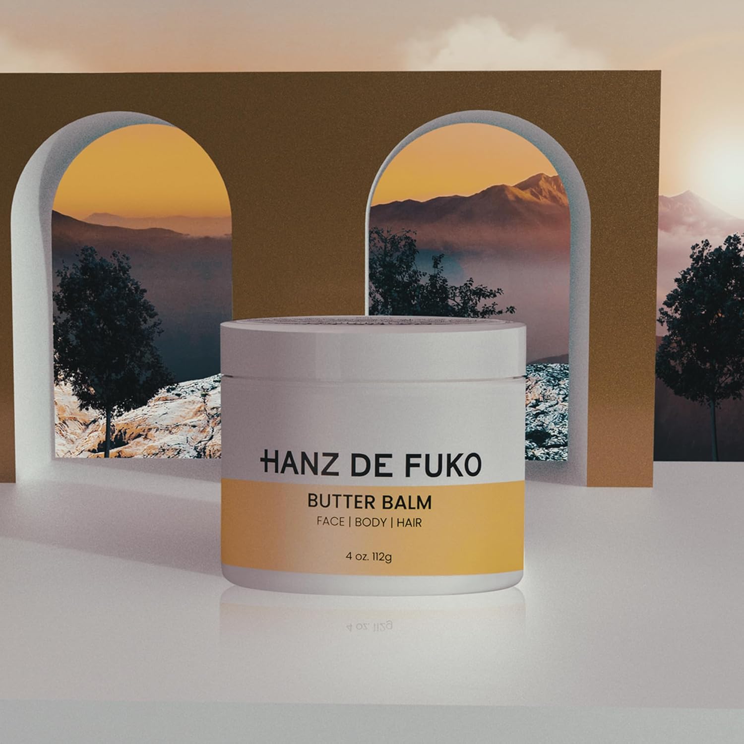 Hanz de Fuko Butter Balm - Use for Face, Lips, Beard, Hair, Body, Dry Skin & More – Nourishing Botanical Moisturizer, Helps Soothe & Repair w/Shea Butter & Avocado Oil – 4 oz