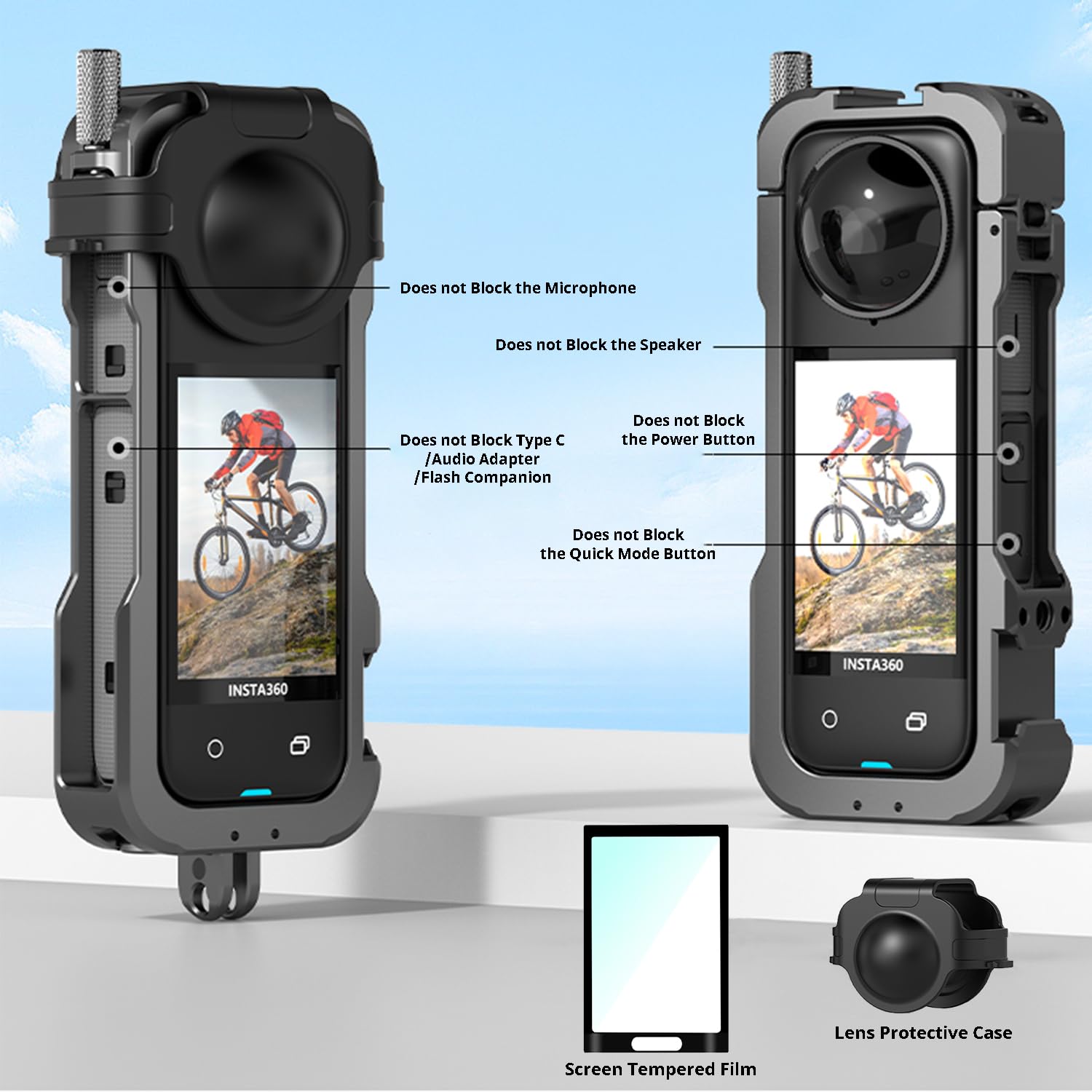 Pour Insta360 X4 Air Camera Cage, Cadres D'extension En