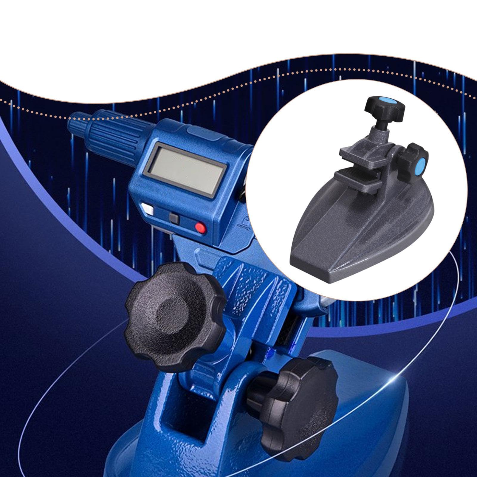 Supporto Regolabile in Ghisa Antiscivolo Base Stabile Compatibile con Strumenti di Misurazione Adatto per Officina Meccanica Riparazione Pr, Lunghezza 16.2 Cm